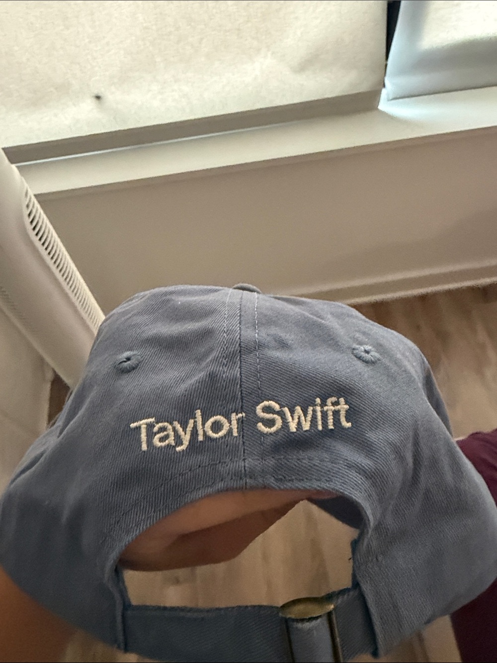 Official Taylor Swift Pathological People Pleaser Hat - Blue & Cream - Picture 2 of 3
